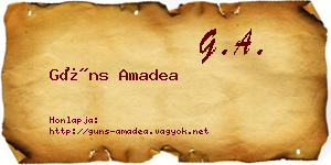 Güns Amadea névjegykártya